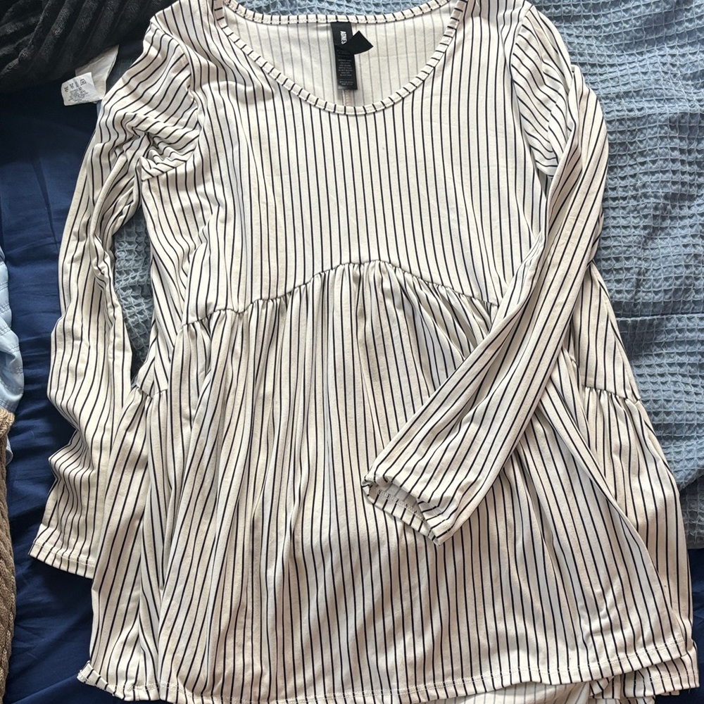 Agnes & Dora Black and White Striped Tunic